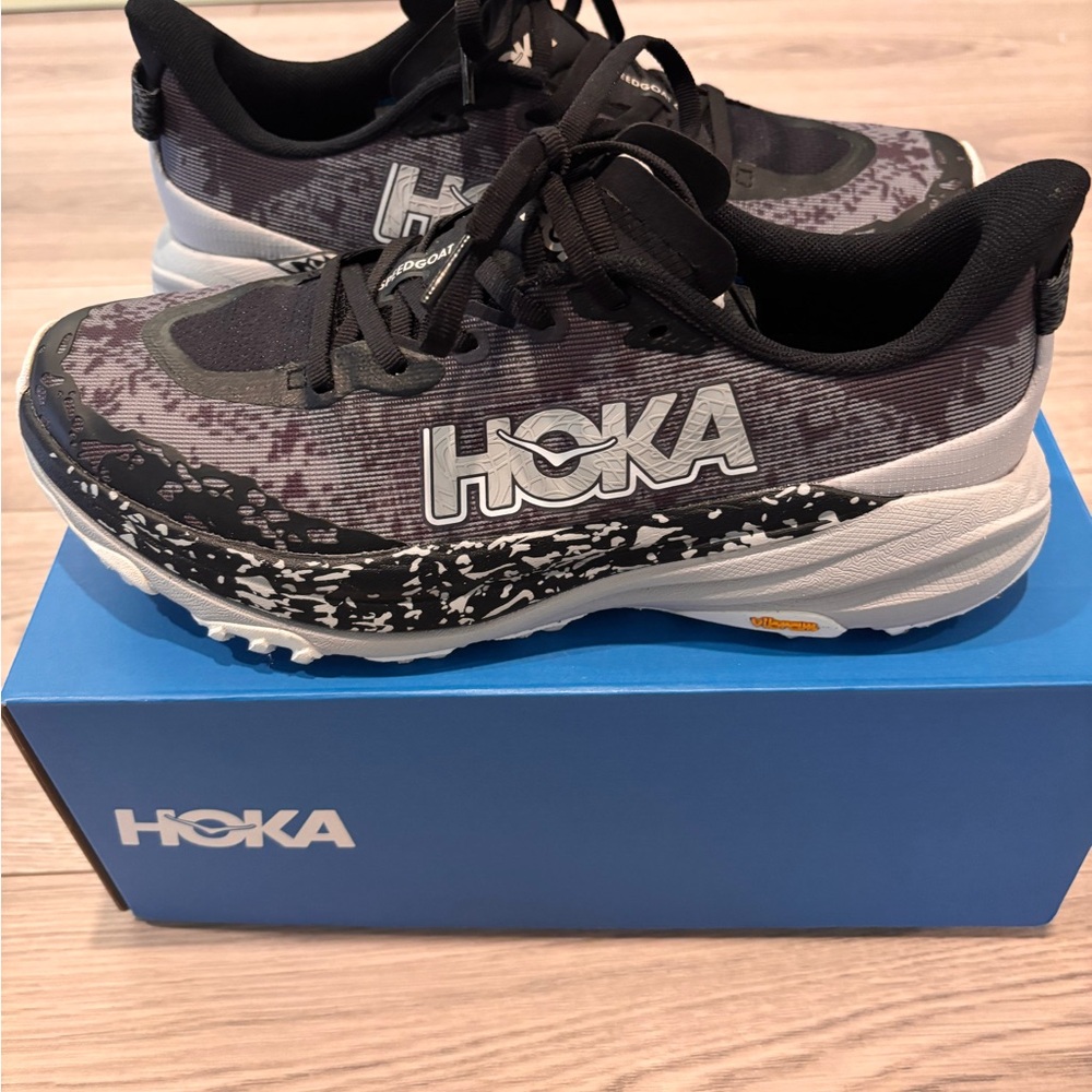 Hoka Black and Gray Athletic Shoes